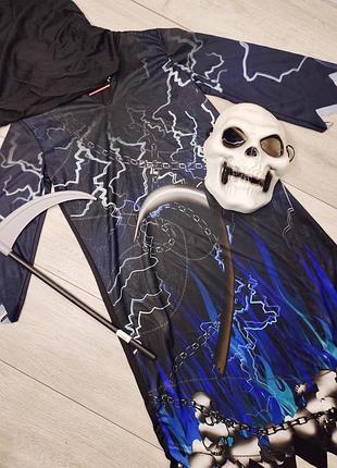 Костюм смерті смерть з косою хелловін halloween