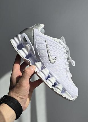 Жіночі кросівки nike shox white silver | 37–40