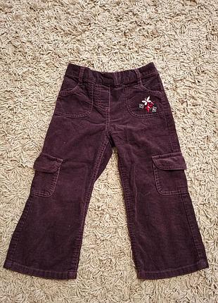 Вилветовые брюки -карго m&amp;co kids 92 см