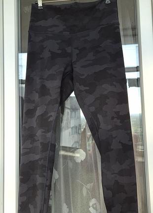 Лосіни жіночі lululemon спортивні камуфляжні чорні 10