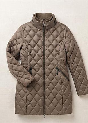 ​☕ стильный легкий пуховик marks &amp; spencer / цвет кофе с молоком / размер 16 (евро 44)