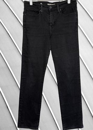 Женские черные зауженные джинсы levi's 312 slim w31 w32 l30 левис левайс стрейчевые черные джинсы с высокой посадкой levi's 312 xl