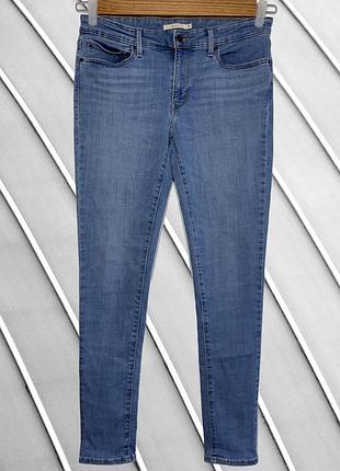 Жіночі блакитні джинси скіні levi's 711 skinny xl w32 w33 l31 левіс левайс стрейчеві вузькі джинси з високою посадкою levi's xl