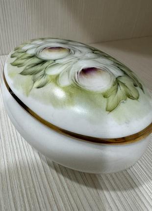 Скринька порцелянова овальна ручний розпис limoges