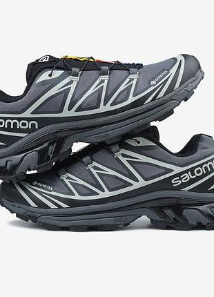 Salomon xt-6 grey soft ground black gore-tex 5