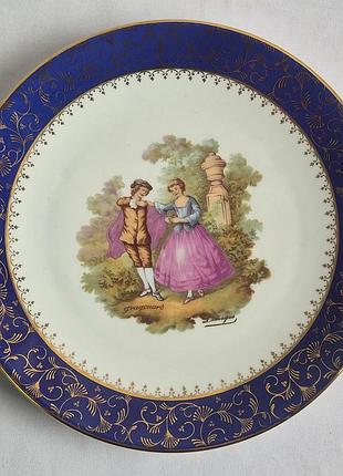Bernardaud limoges декоративна тарілка галантна сцена франція