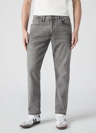Джинси чоловічі сірі з потертостями levi’s 502 premium w32 l32