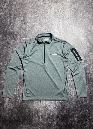 Лонгслів чоловічий berghaus спортивний сірий розмір s