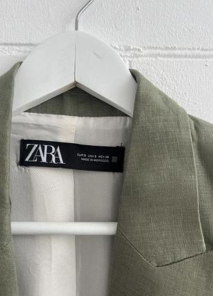 Лляний піджак zara, жакет 7