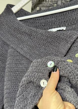 Светр із приспущеними плечамu zara 3