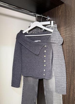 Светр із приспущеними плечамu zara 6