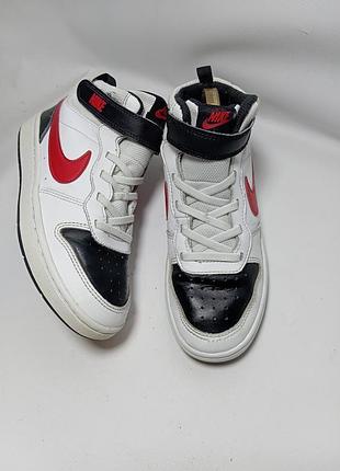 Оригинальные кроссовки nike white/red junior court borough mid trainers