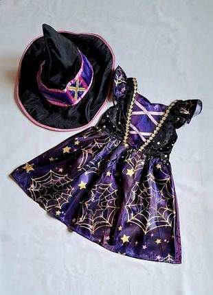 Колдова ніч хололоуїну карнавальне плаття відьма halloween на 1-2 роки
