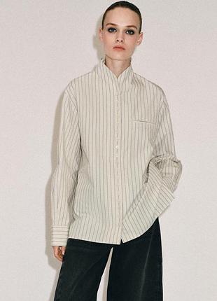 Полосатая рубашка zw collection