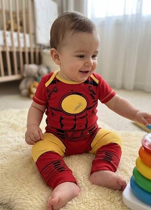 Піжама для хлопчиків bentex group marvel iron man червона, жовта 6-9 місяців