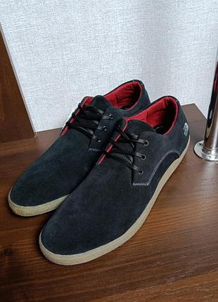 Туфлі чоловічі brave footwear, чорні, 45 розмір, замшеві