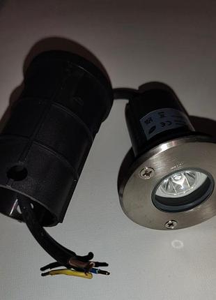 Новий вуличний якісний грунтовий led світильник 3w ip67 3000k (тротуарний)