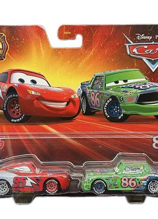 Набір автомобілів машинок тачки mattel disney pixar cars chick hicks & lightning mcqueen маквін і чик хікс