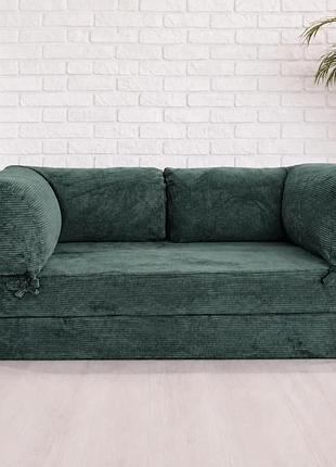 Безкаркасний диван grandox магнус зелений 200x200 см