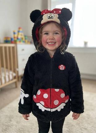 Кофта для дівчаток disney junior minnie mouse чорна, розмір 4t