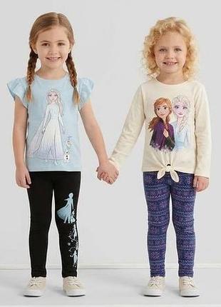 Костюм та комплект для дівчаток disney frozen ii з футболкою, лонгслівом та лосінами, розмір 4t