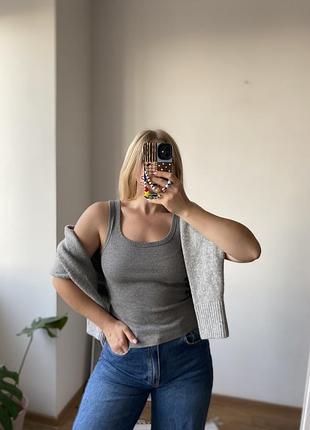 Базова майка в рубчик h&m 2