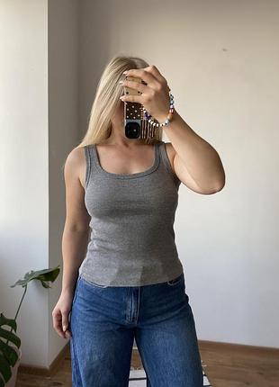 Базова майка в рубчик h&m 7