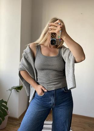 Базова майка в рубчик h&m 9