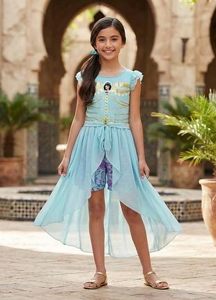 Карнавальна сукня для дівчинки disney princess жасмін, бірюзова, розмір l/g (10/12)