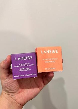 Бальзам для губ laneige lip sleeping mask gummy bear / grapefruit 20g