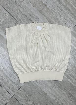 Molli sweater sleeveless beige wool size m one size кофта світер желетка