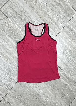 Gore bike wear tank top womens l pink cycling jersey pockets stretch топ майка для спорту для бігу