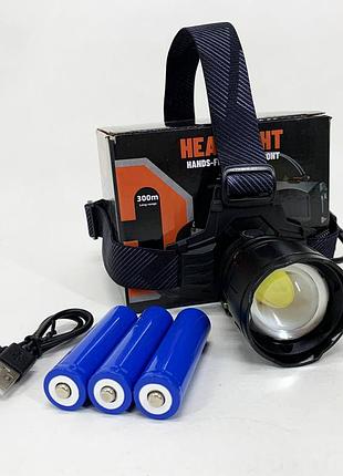 Наголовний ліхтар police 8078-p360, ліхтар на лоб для риболовлі police led headlamp налобний ld-96