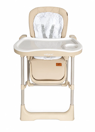 Стул детский для кормления 2 в 1 с функцией качели velano movio beige