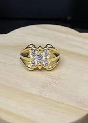 Кільце брендове chrome hearts з хрестом і камінням люкс якість