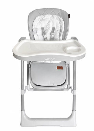Стул детский для кормления 2 в 1 с функцией качели velano movio light grey