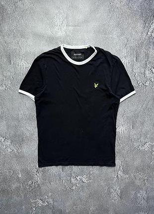 Vintage винтажная футболка lyle scott лайл скотт big logo size s размер с