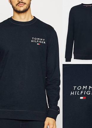 Чоловічий світшот  tommy hilfiger, оригінал🔥 темно синій