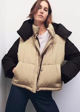 Комбинированная куртка zara