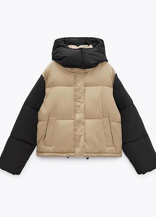 Комбінована куртка zara 4