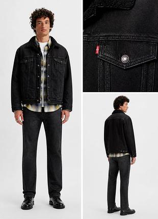 Куртка джинсовая с утеплением levi’s relaxed fit sherpa / куртка левис джинсовая шерпа