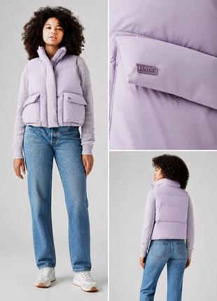 Жилет зимний levi’s western bubble puffer vest / жилет левис утеплённый пуховый | оригинал