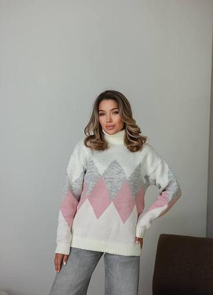 Жіночий в'язаний светр 6