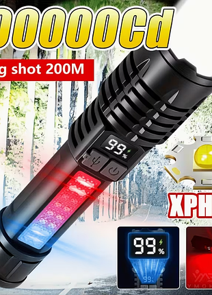 Фонарик usb, фонарь с боковым свечением, 5 режимов