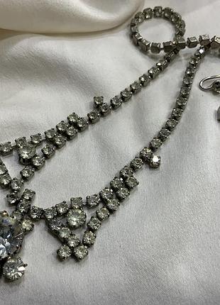💎✨ роскошное винтажное колье с хрустальными стразами 950–1960-е годы 💎✨ mid-century hollywood regency style