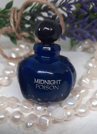 Ультра-жидкая винтажная миниатюра christian dior midnight poison. eau de parfum, 5 ml (полный флакон, сплеш). оригинал!