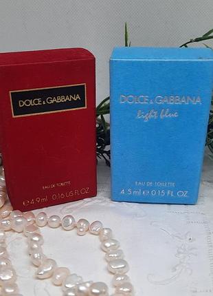 Редкие винтажные миниатюры dolce &amp; gabbana «italy / euroitalia», 4.8 ml и light blue, 4.5 ml,
eau de toilette,
