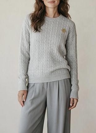 Tommy hilfiger серый шерстяной свитер ,джемпер !оригинал!