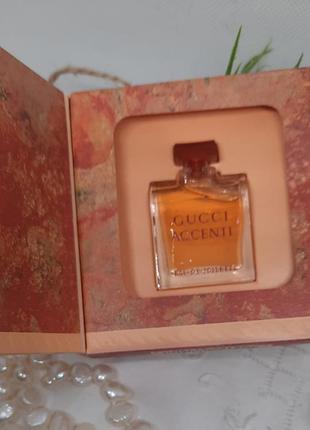 Рідкісна вінтажна мініатюра gucci accenti
eau de toilette, 5 ml