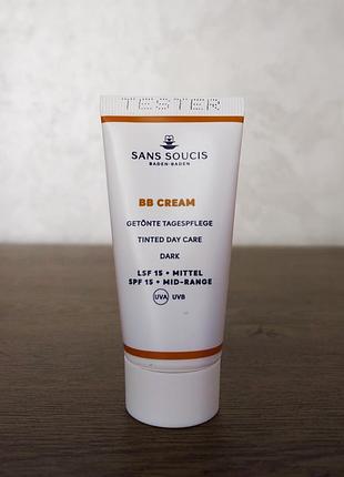 Bb крем sans soucis, spf 15, відтінок dark, 30 мл,тонирующий bb-крем для лица,оттенок dark